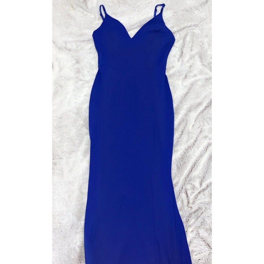Royal Blue Formal Elastic Strap Dress